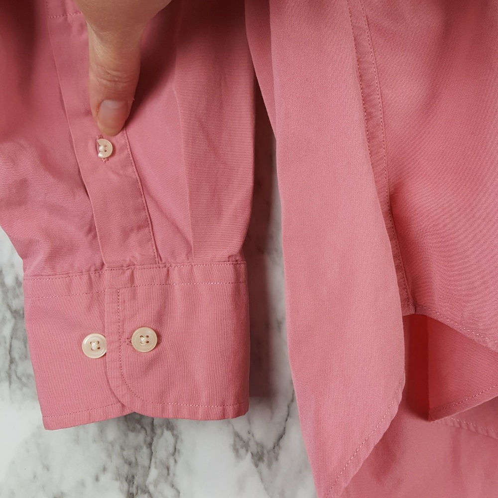 🌸 J. Crew Men's Pink Button Front Shirt M M14 - Picture 2 of 8